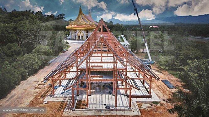 steel frame structure by zamil in thailand