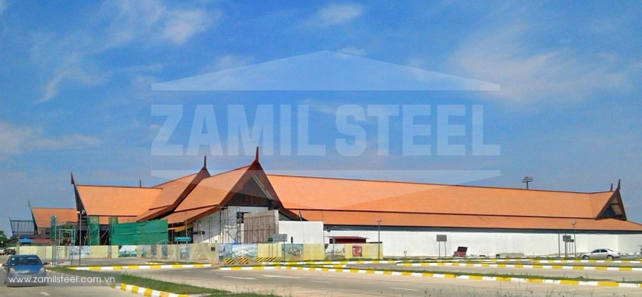 structural steel siamreap airport by zamil