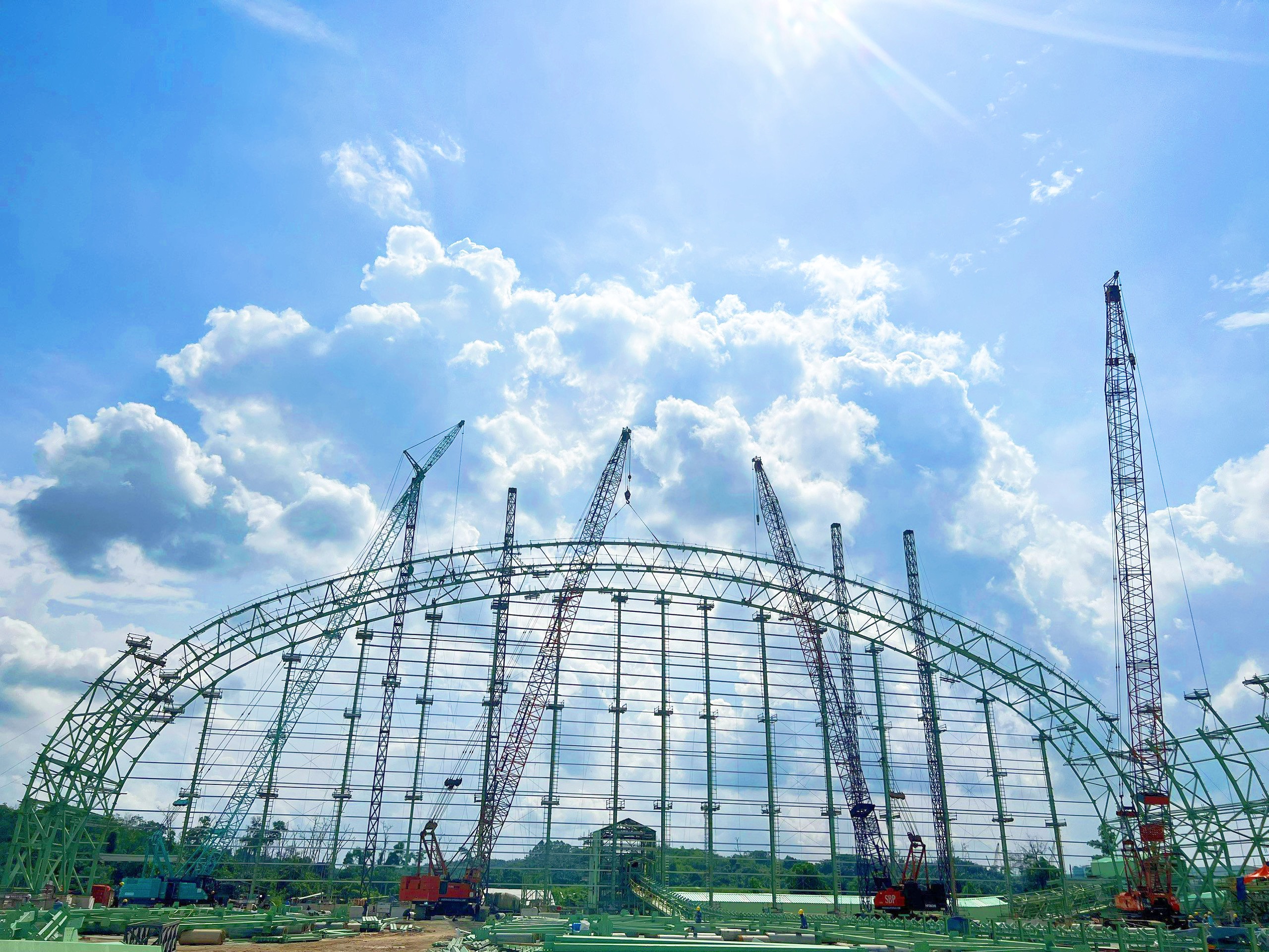 Coal Shed Project in Indonesia supplied by Zamil Steel